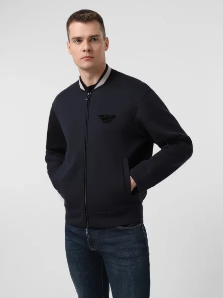 Свитер Emporio Armani из модала синий