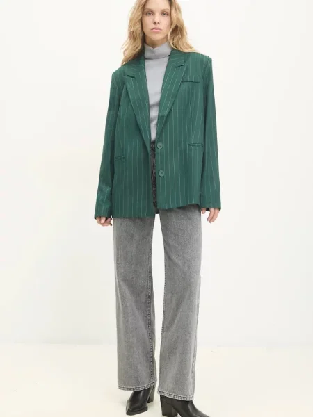 Піджак Answear Lab однобортний візерунок зелений