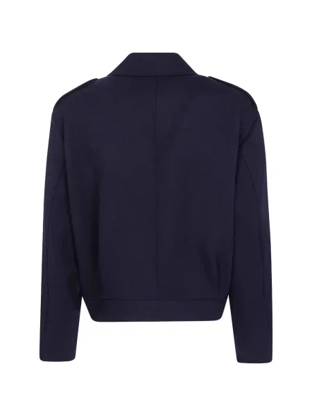 Geacă Emporio Armani de lână albastru