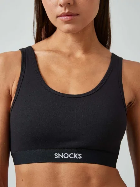 SNOCKS Sutien negru alb