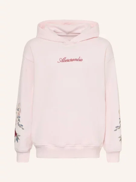 Abercrombie & Fitch Mikina S Kapucí světle růžová