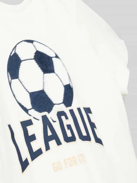 T-shirt o kroju regular fit z nadrukiem z motywem Mayoral biała