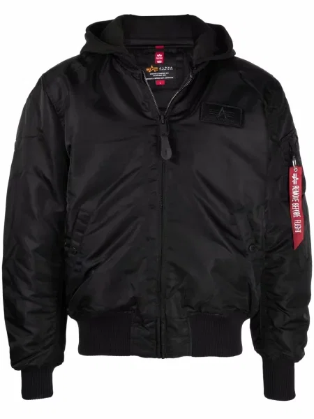 Geacă bomber Alpha Industries cu autograf negru