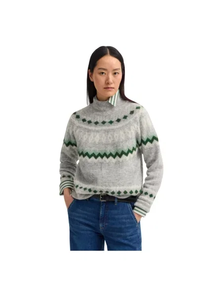 Dzianinowy sweter Bugatti szary