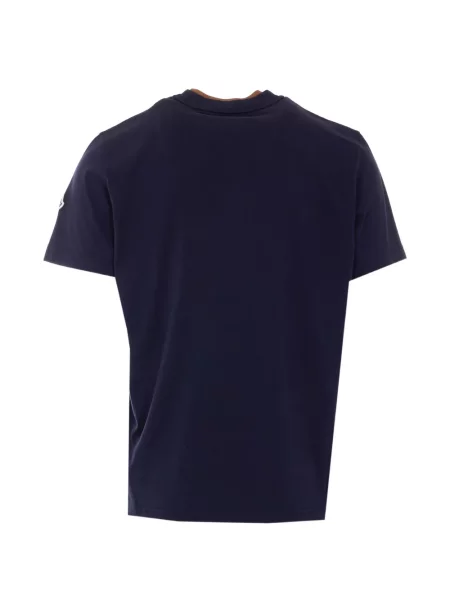 Tricou Moncler cu broderie albastru