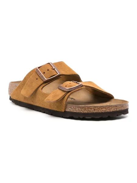 Klapki Birkenstock brązowe