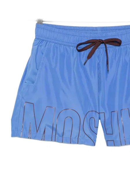 Slip de baie Moschino cu imagine cu cordon albastru
