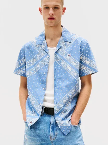 Сорочка Tommy Jeans блакитна