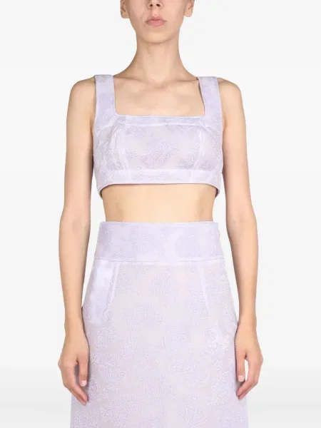 Top Jil Sander cu model paisley violet