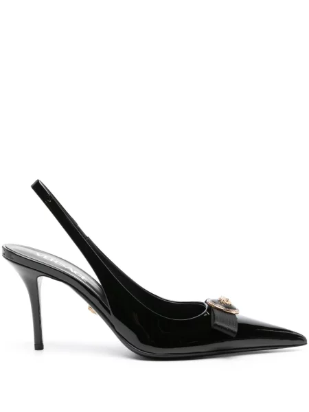 Pantofi cu toc Versace slingback negru