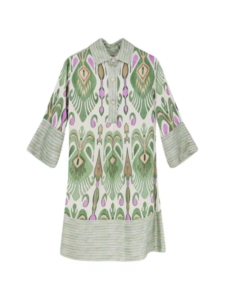 Rochie mini Bye Firenze cu imagine verde
