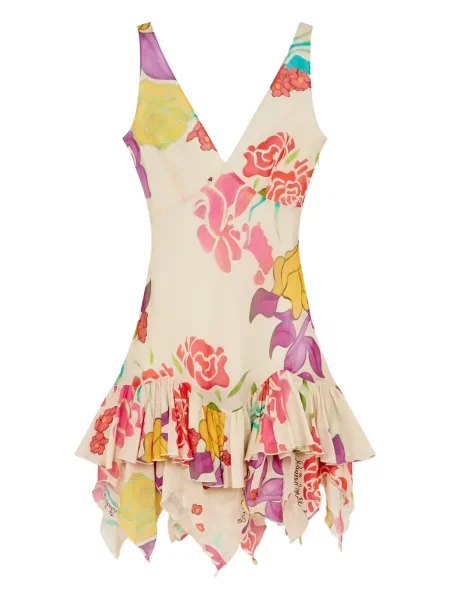 Rochie mini Donde Esteban cu model floral cu imagine de costum