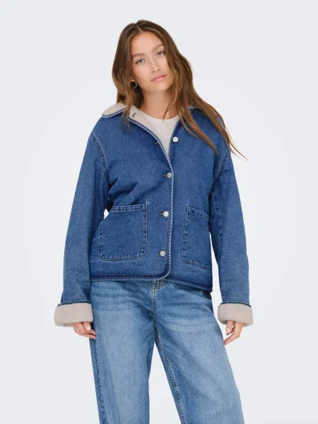 ONLY Geacă de primăvară-toamnă ONLALLISON denim albastru