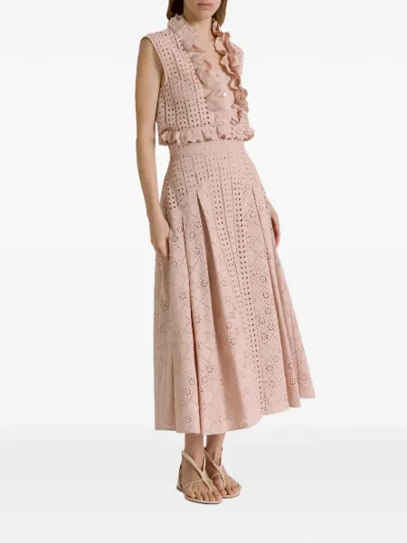 Fusta plisata Alberta Ferretti plisată roz