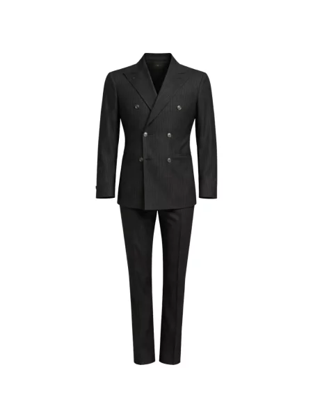 Costum Franzese Collection cu două rânduri de nasturi gri