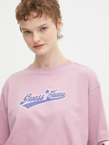 Футболка Guess Jeans фіолетовий