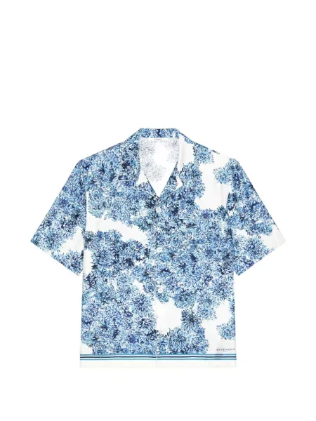 Cămașă Givenchy de mătase cu imagine alb