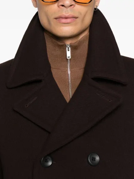 Palton Sandro de lână maro