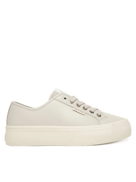 Calvin Klein Sneakers Vulc Flatf Lace Up Lth gri