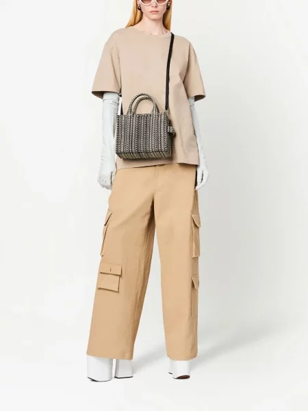 Iš natūralios odos mažas odinė rankinė Marc Jacobs juoda