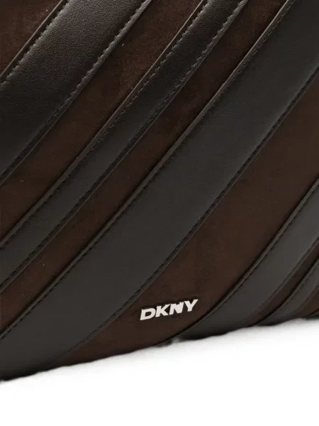 Geantă shopper Dkny cu dungi maro