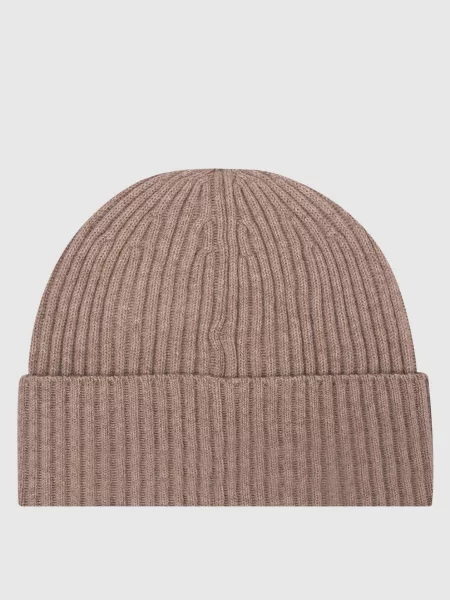 Шапка з кашеміру в рубчик Brunello Cucinelli бежева