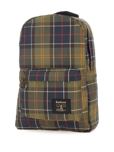 Rucsac Barbour în carouri verde