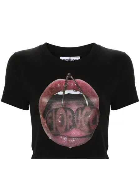 Cropp tricou Fiorucci cu imagine negru