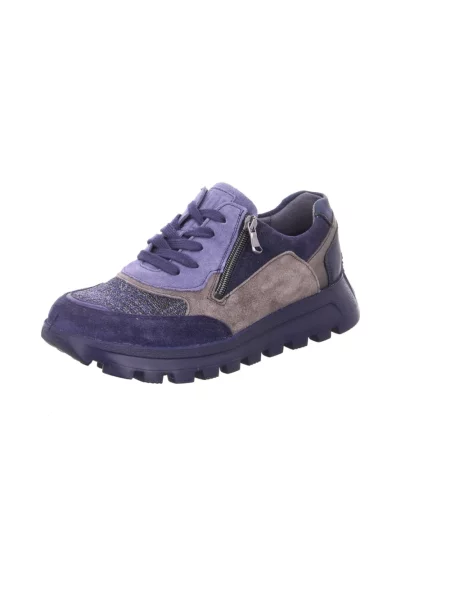 Sneakersy Waldläufer sznurowane koronkowe casual niebieskie