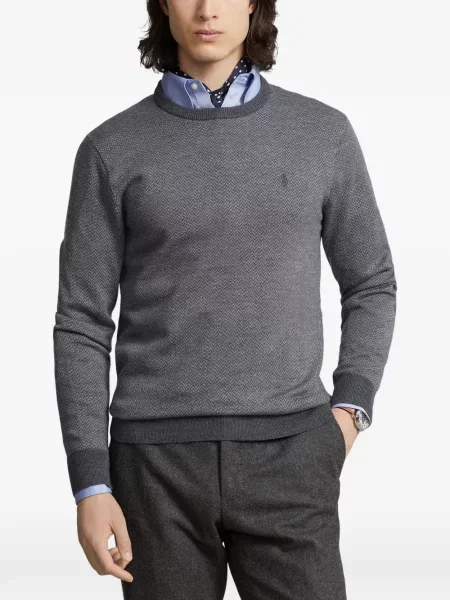 Matlasat tricou polo Polo Ralph Lauren cu decolteu rotund cu autograf roșu