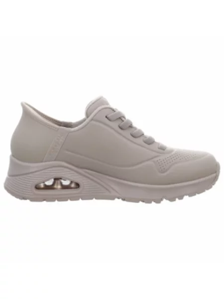 Sneakersy Skechers w jednolitym kolorze szare