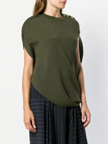 Top Jw Anderson tricotate asimetric verde