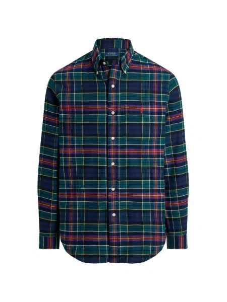 Cămașă Polo Ralph Lauren în carouri verde