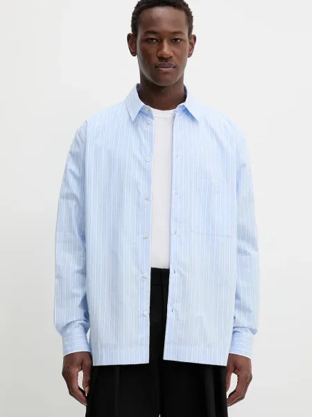 Won Hundred cămașă din cu guler clasic relaxed albastru