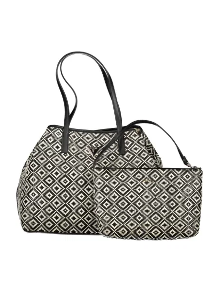 Lniana wielobarwność torebka Guess czarna