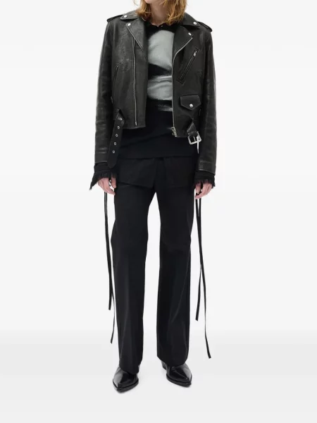 Тениска Ann Demeulemeester с принт от тюл черно