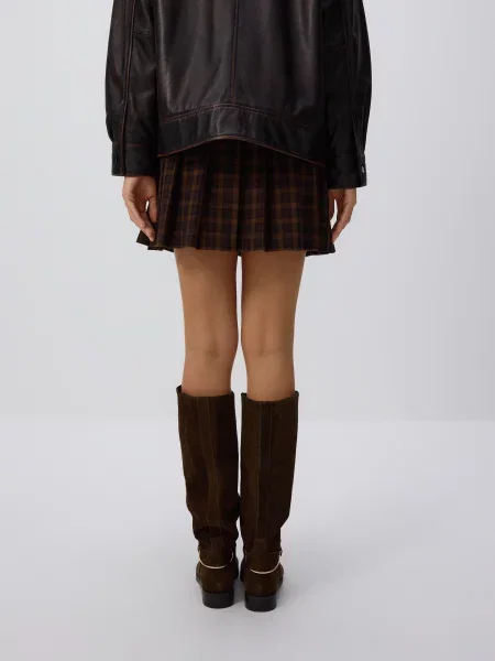 Замшевые ботфорты Reserved коричневые