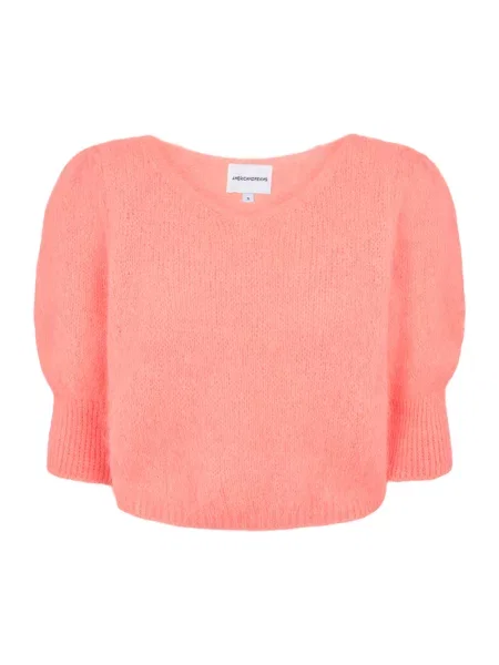 Sweter American Dreams wełniany pomarańczowy