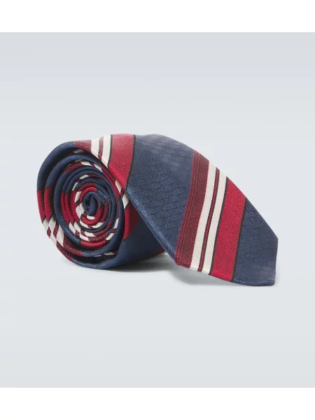 Cravată Valentino Garavani de mătase cu dungi