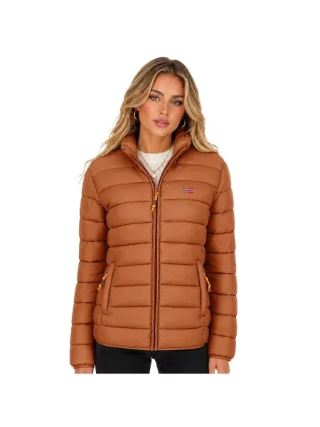 Codzienna kurtka GEOGRAPHICAL NORWAY ATIKOLOR BASIC DB CAMEL LADY brązowa