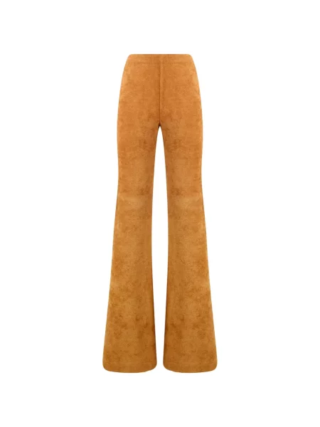 Pantaloni Alberta Ferretti cu talie înaltă maro