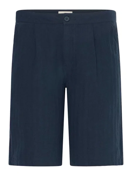 BLEND Hlače z naborki BHMorgan temno modra