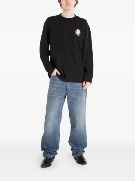 Tricou Kenzo cu model floral lung negru