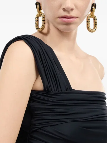 Rochie mini Roberto Cavalli cu un umăr gol de costum negru