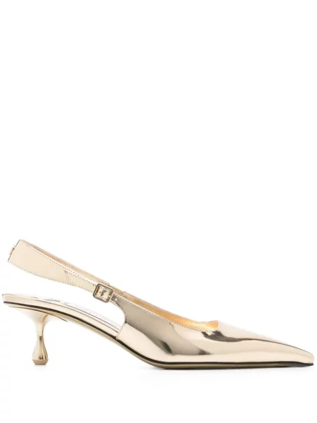 Pantofi cu toc Jimmy Choo auriu