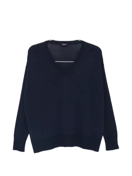 Top Neera z dekoltem w serek niebieski