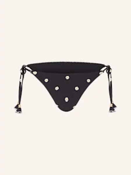 Seafolly Dół Od Bikini Trójkątnego Daisychain schwarz biały