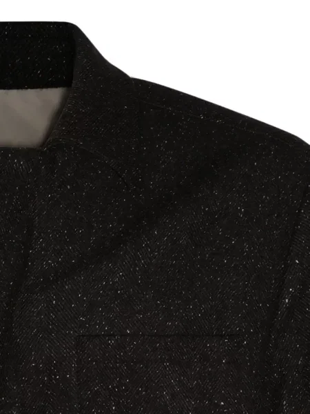 Geacă cămașă Eleventy cu model herringbone negru
