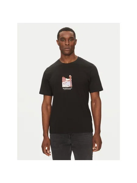 Jack&Jones T-shirt Split Graphic Regular Fit crna