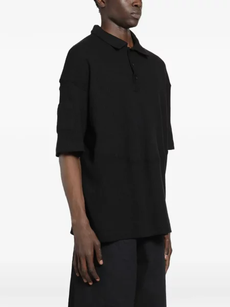 Scurt tricou polo Bryan Jimenèz tricotate negru